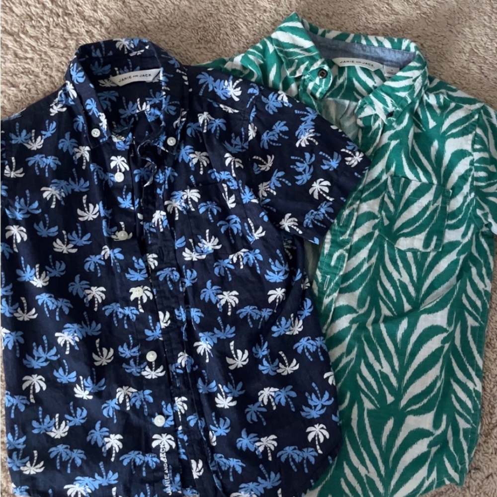 two janie and jack boys summertime button down t shirts